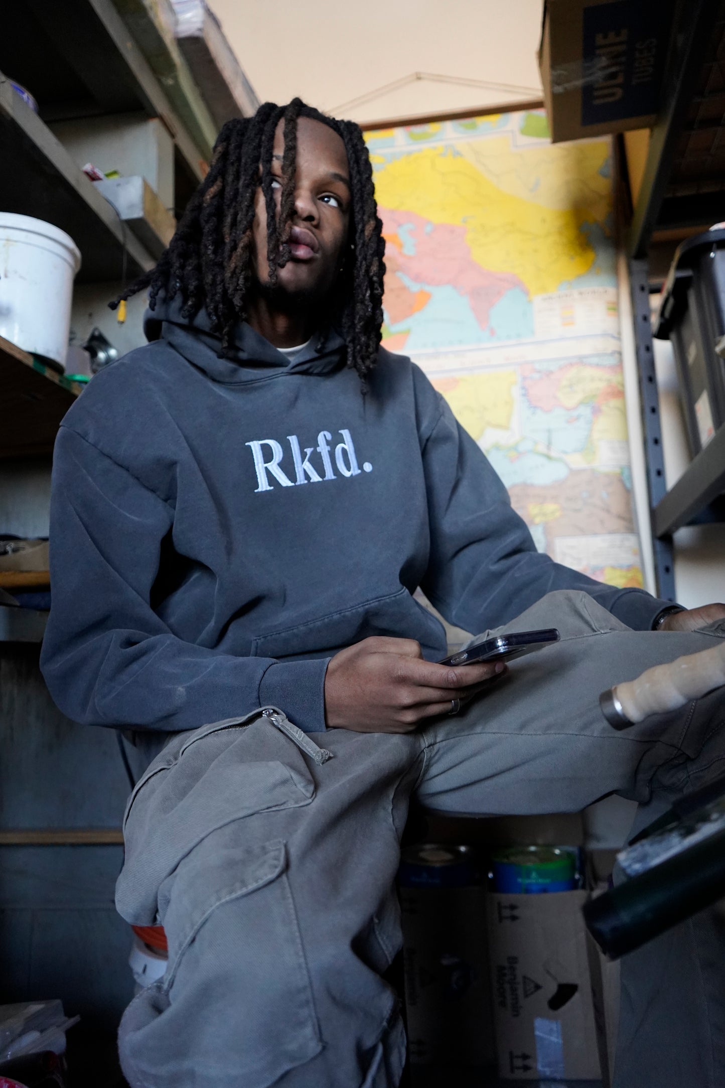 Rkfd. Heavyweight Hoodie ( Pigmented Black )