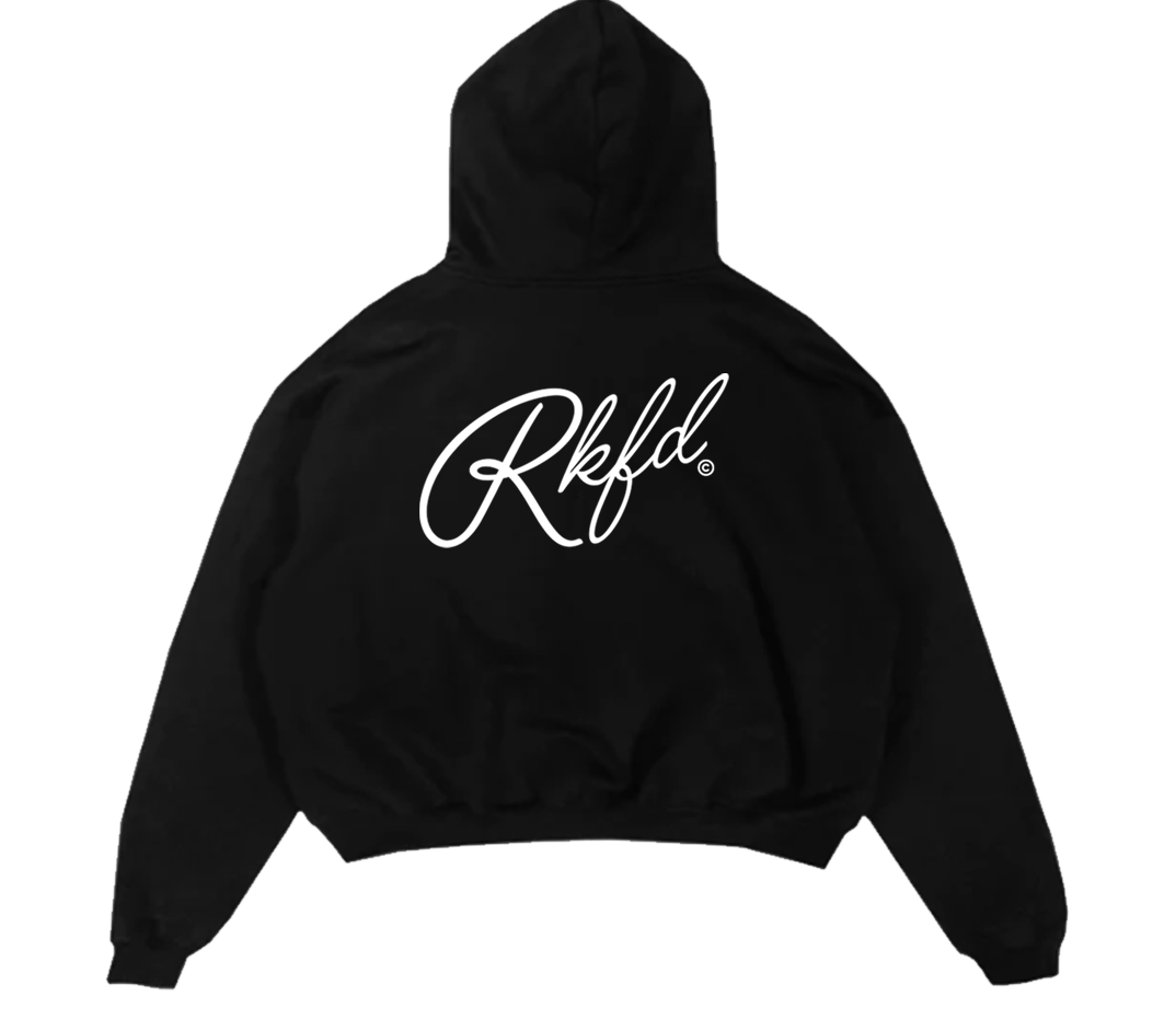 RKFD Script Mid-weight Hoodie (Black)