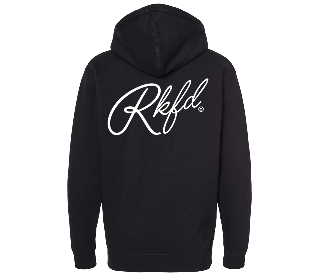 Rkfd Script Zip-Up Hoodie ( Black )