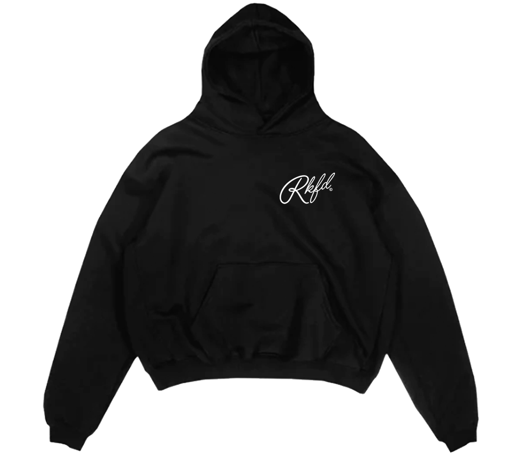 RKFD Script Mid-weight Hoodie (Black)