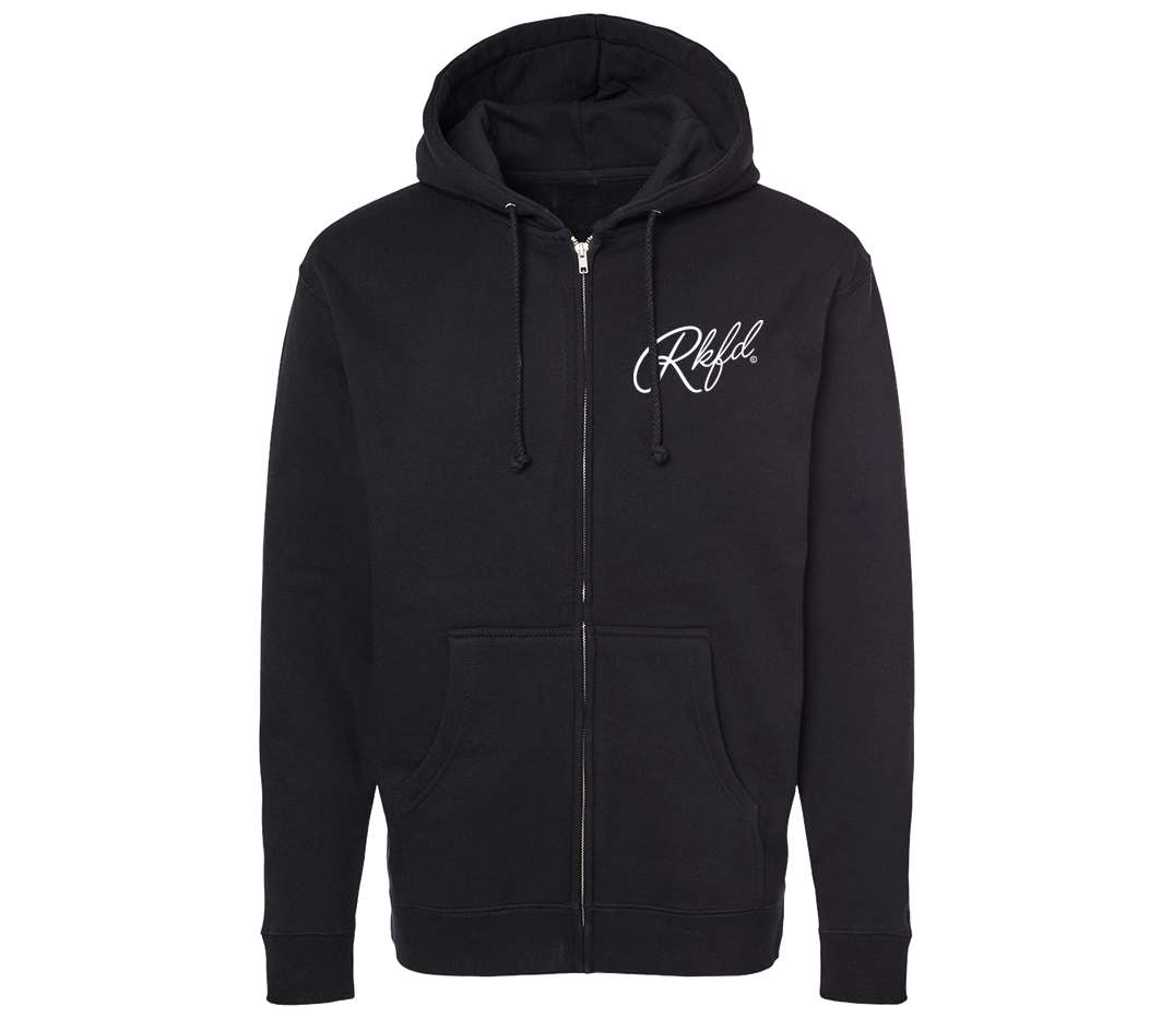 Rkfd Script Zip-Up Hoodie ( Black )