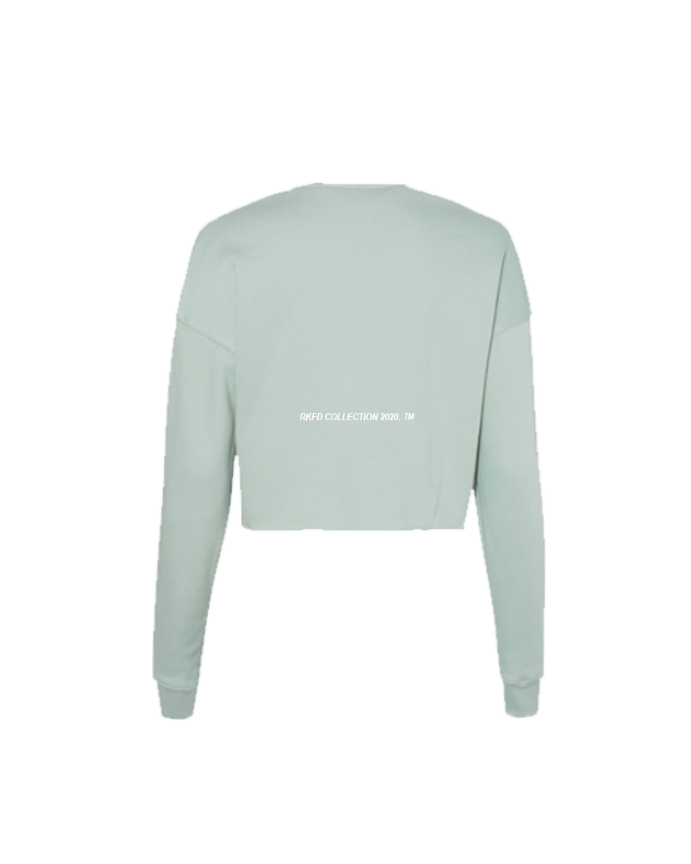 Cropped crewneck sweater (Light Teal)