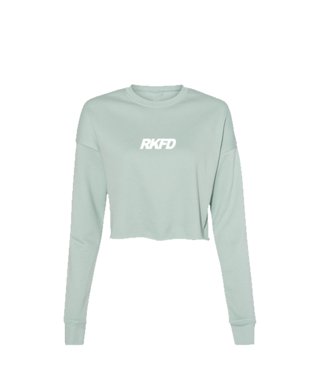 Cropped crewneck sweater (Light Teal)