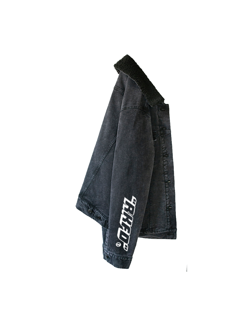 Sherpa Denim Jacket (Faded Black)