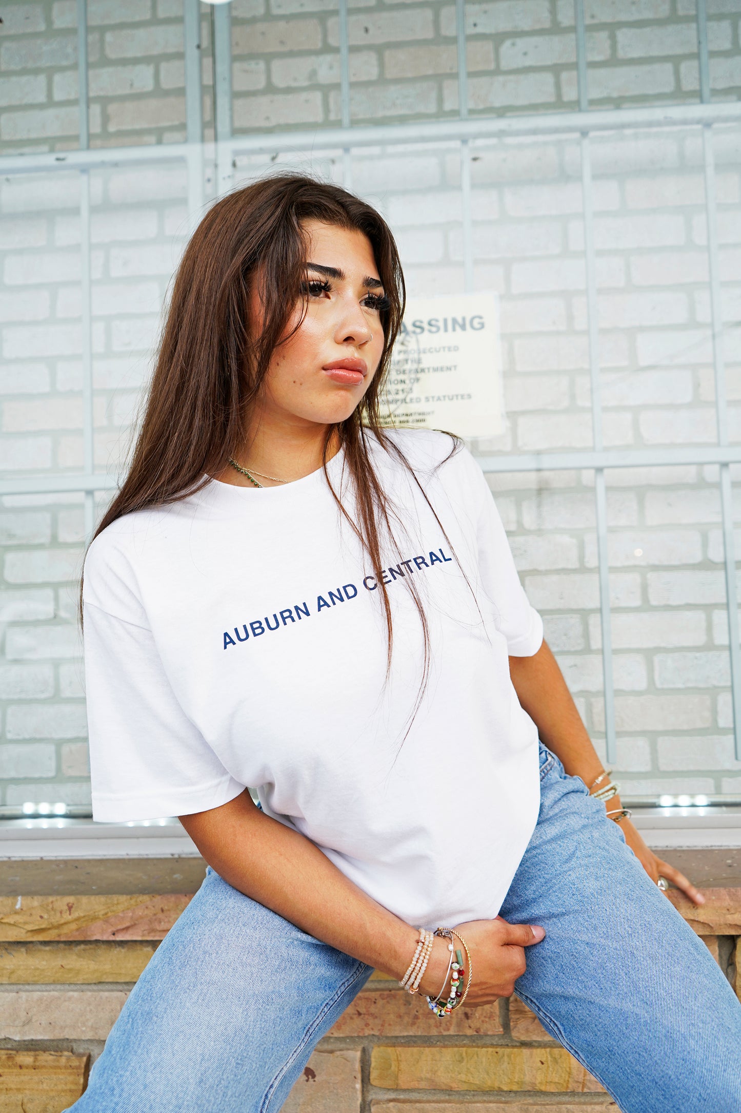 Auburn and Central Tee (White)