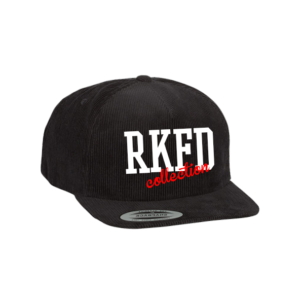 RKFD  Corduroy Snapback (Black/Red)