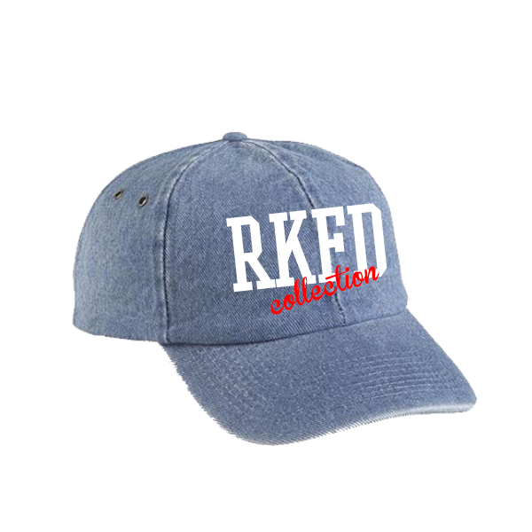 RKFD Denim Cap (White/Red)
